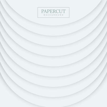 Elegant Papercut shape circle wave backgroundのイラスト素材