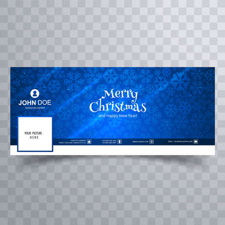 Merry christmas card with  cover banner templateのイラスト素材