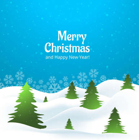 Beautiful merry christmas creative tree with snowflake card designのイラスト素材