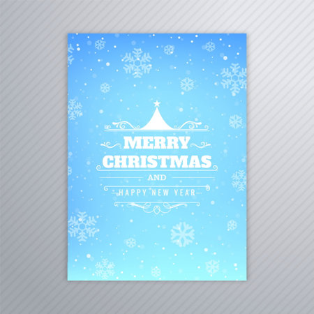 Beautiful merry christmas tree card brochure design vectorのイラスト素材