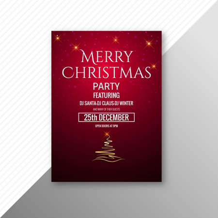 Beautiful festival merry christmas flyer template designのイラスト素材