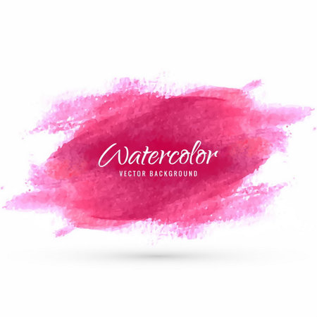 pink watercolor design with brush strokes backgroundのイラスト素材