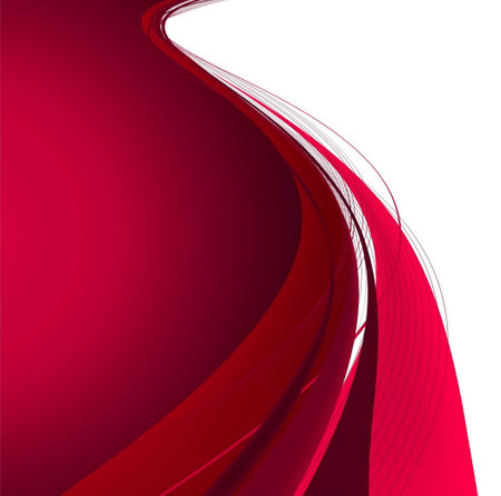 red stylish wave backgroundのイラスト素材