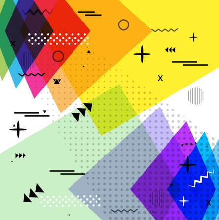 abstract memphis background elegant modern vector design illustrationのイラスト素材