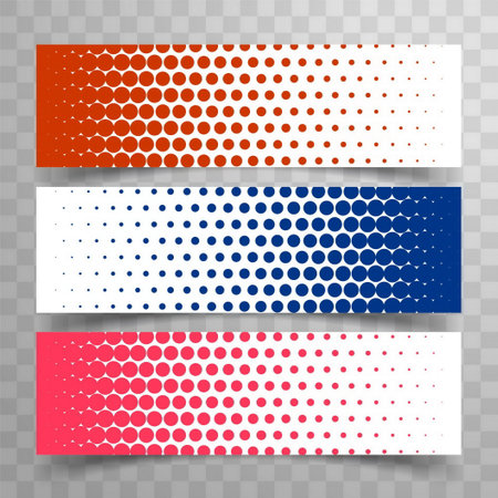 dotted banners different colorsのイラスト素材