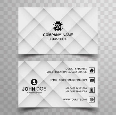 modern grey business cardのイラスト素材