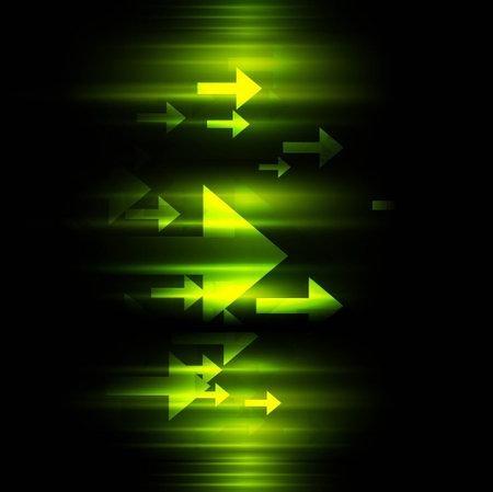 shiny green arrow background elegant modern vector design illustrationのイラスト素材