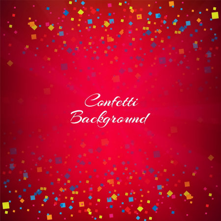 Modern red colorful confetti backgroundのイラスト素材