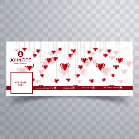 Abstract valentine's day cover design illustrationのイラスト素材