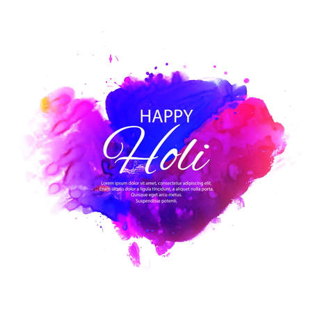 illustration of colorful Happy Holi Background for Festival of Colors celebrationのイラスト素材