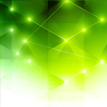 Abstract colorful green shiny polygonal backgroundのイラスト素材