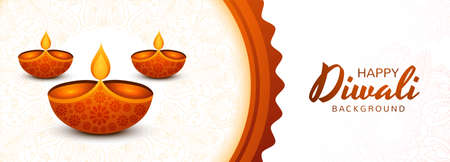 Beautiful diwali festival celebration banner backgroundのイラスト素材