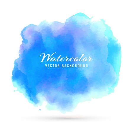 Watercolor splashes abstract colorful ink drops set isolated vector illustrationのイラスト素材