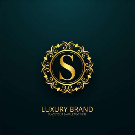 modern luxury brand letter S logo vector illustration designのイラスト素材