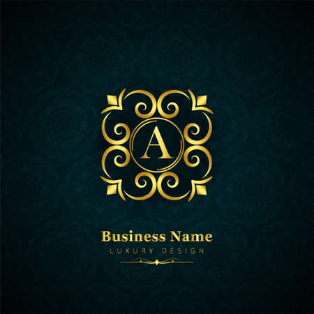modern luxury brand letter A logo vector illustration designのイラスト素材