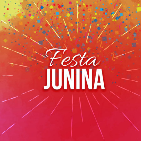 festa junina illustration with space text elegant modern vector design illustrationのイラスト素材