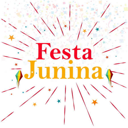 festa junina illustration with space text elegant modern vector design illustrationのイラスト素材