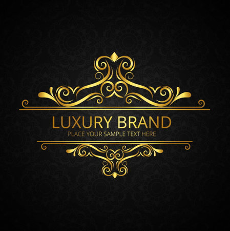 luxury brand elegant modern vector design illustrationのイラスト素材