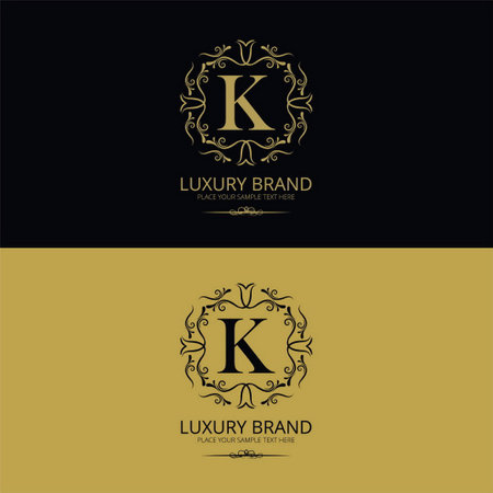 modern luxury brand letter K logo vector illustration designのイラスト素材