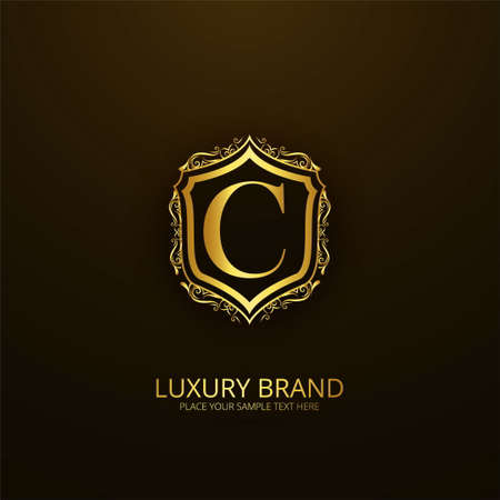 modern luxury brand letter C logo vector illustration designのイラスト素材