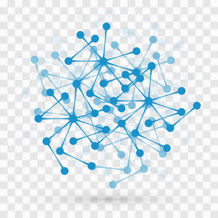 abstract modern molecules backgroundのイラスト素材