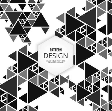 modern pattern background with black white trianglesのイラスト素材