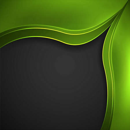 abstract modern green wave backgroundのイラスト素材