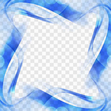 blue wavy shapes transparent backgroundのイラスト素材