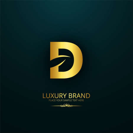 modern luxury brand letter D logo vector illustration designのイラスト素材