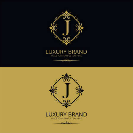 luxury letter j logo modern vector design illustrationのイラスト素材