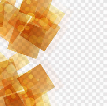 abstract orange cubes transparent background elegant modern vector design illustrationのイラスト素材