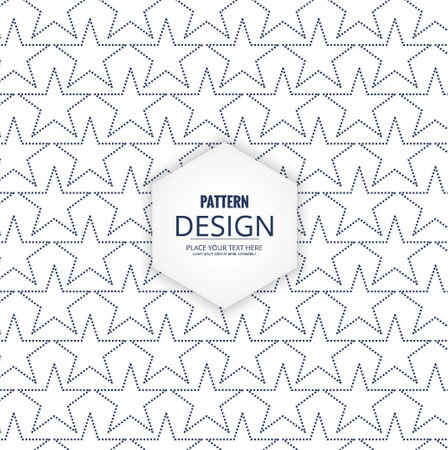 pattern with dotted starsのイラスト素材