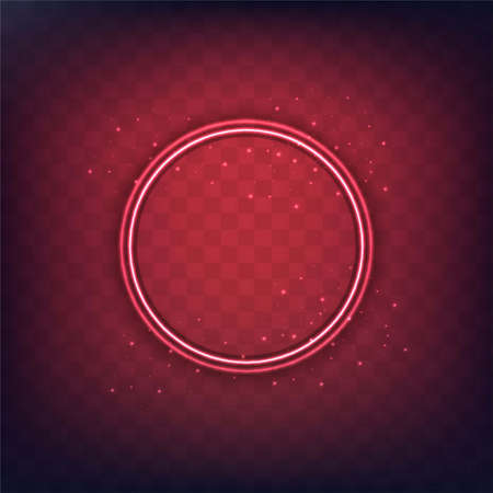 red background with neon circleのイラスト素材