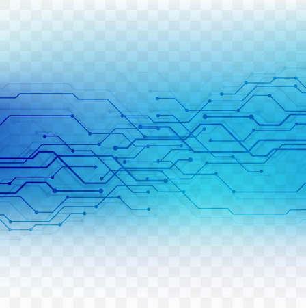 modern blue technology elements with transparent background vector design illustrationのイラスト素材