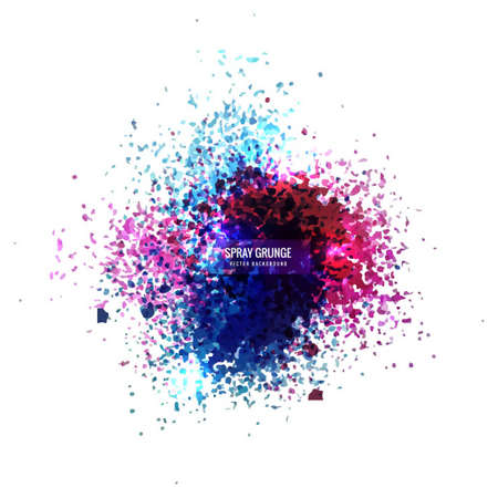 watercolor stains with splashesのイラスト素材