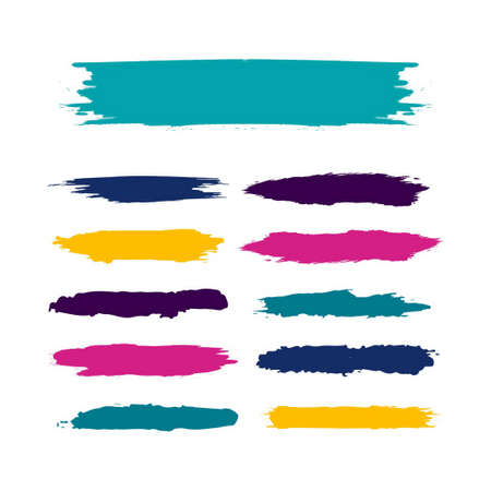 watercolor brush set vector design illustrationのイラスト素材