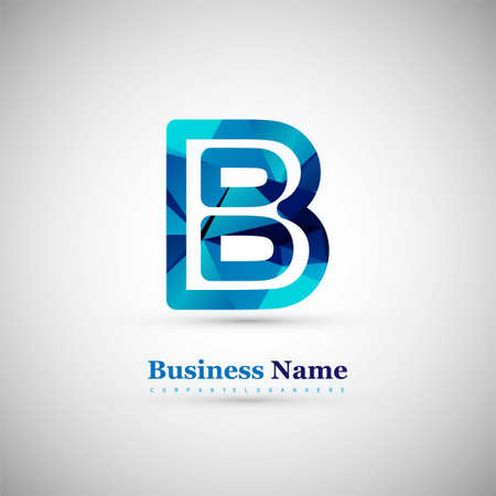 blue letter b symbol vector design illustrationのイラスト素材