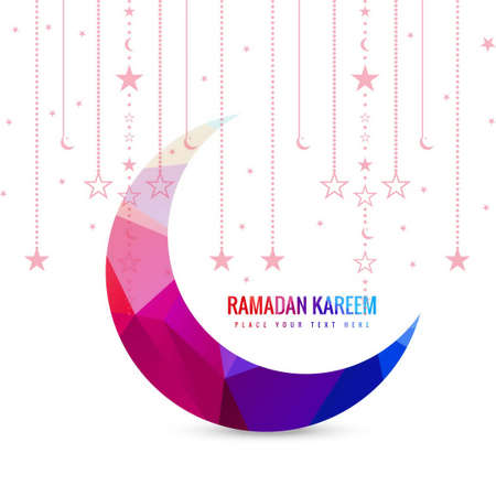 colorful ramadan kareem illustrationのイラスト素材
