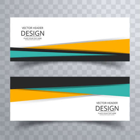 colorful modern bannersのイラスト素材