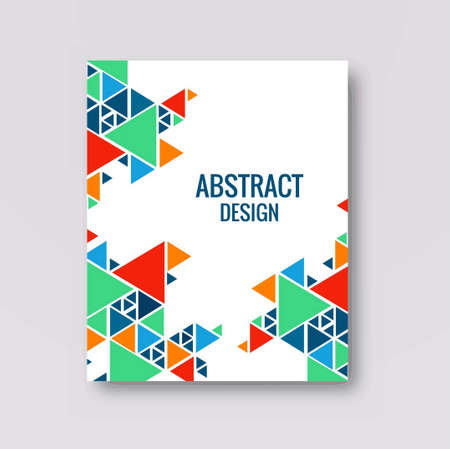 colorful business brochure with geometric shapes elegant modern vector design illustration