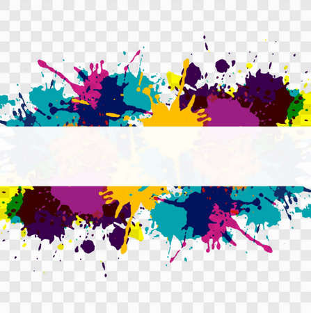 colorful watercolor stain divided background elegant modern vector design illustrationのイラスト素材