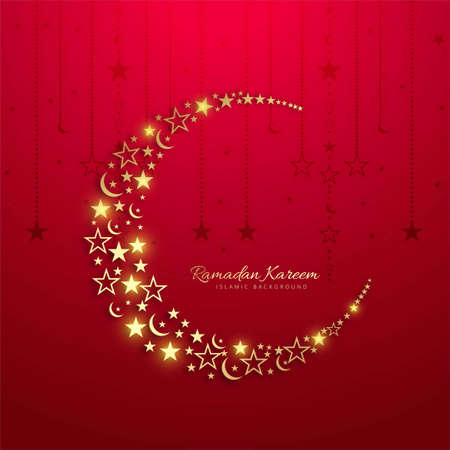 red ramadan kareem illustrationのイラスト素材