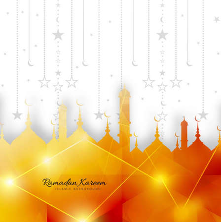 shiny decorative ramadan kareem elegant modern vector design illustrationのイラスト素材