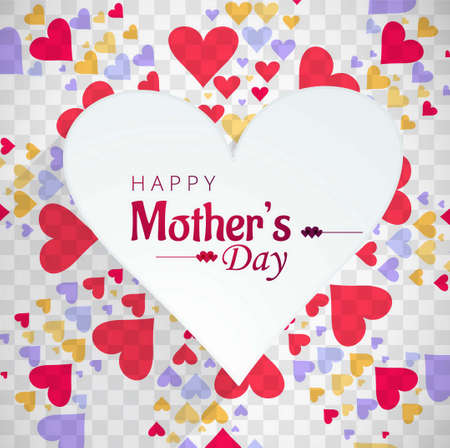 mothers day background with hearts elegant modern vector design illustrationのイラスト素材