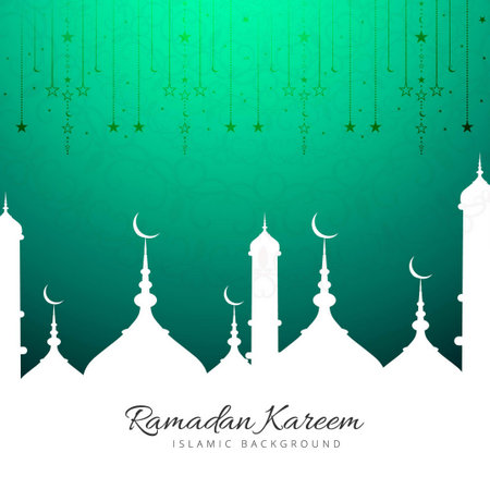green ramadan elegant modern vector design illustrationのイラスト素材