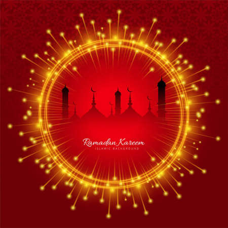 shiny circular decorative ramadan kareem designのイラスト素材