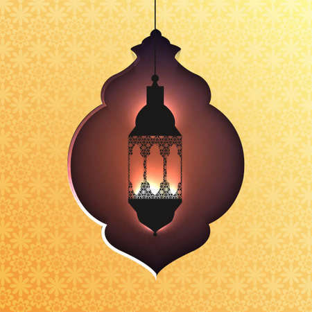 yellow ramadan kareem illustrationのイラスト素材