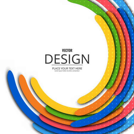 background with circular geometric shapes full colorのイラスト素材