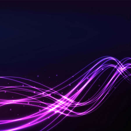background with purple wavy lights vector design illustrationのイラスト素材