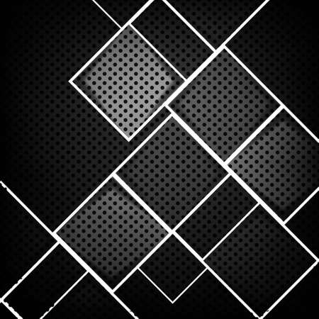black background with frames dots vector design illustrationのイラスト素材